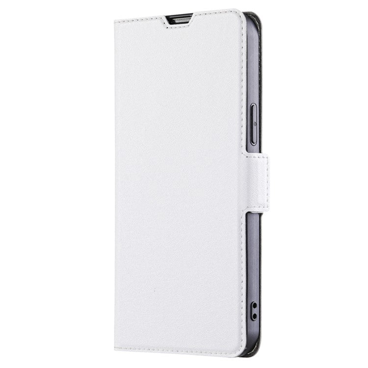 For Honor X8 5G / X6 4G PU Leather Stand Card Holder Case Full Protection Magnetic Clasp Phone Cover - White