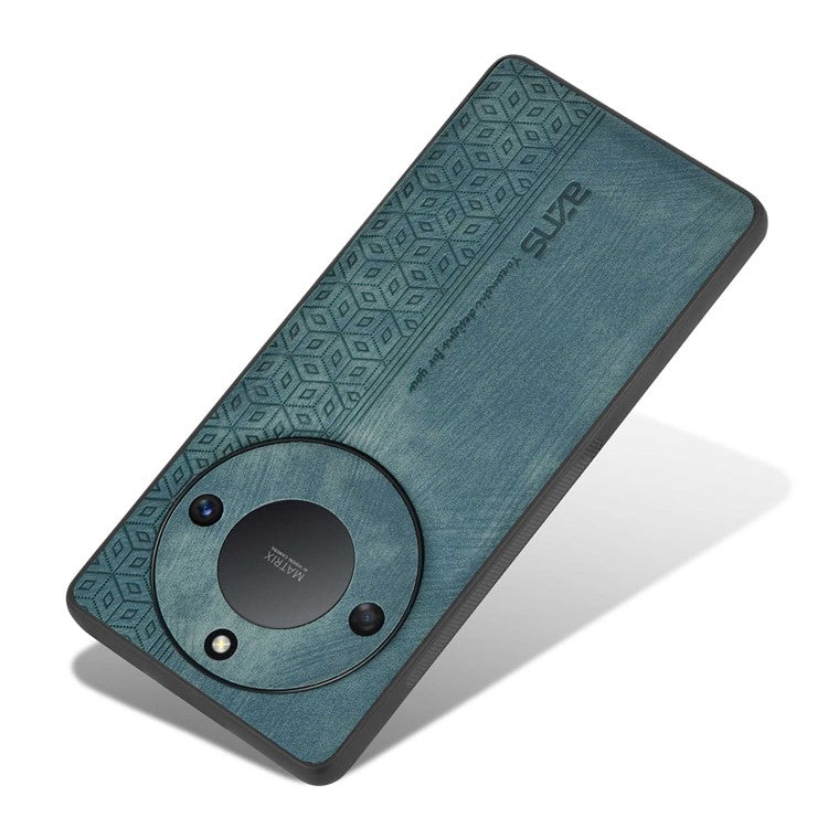 AZNS For Honor X40 5G Imprinted Pattern PU Leather Coated TPU Case Drop-proof Phone Back Cover - Green
