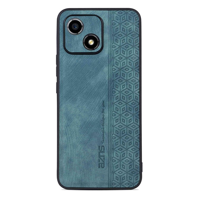 AZNS For Honor Play 30 5G Imprinted Pattern Phone Case Anti-slip Side Edge PU Leather Coated TPU Back Cover - Green