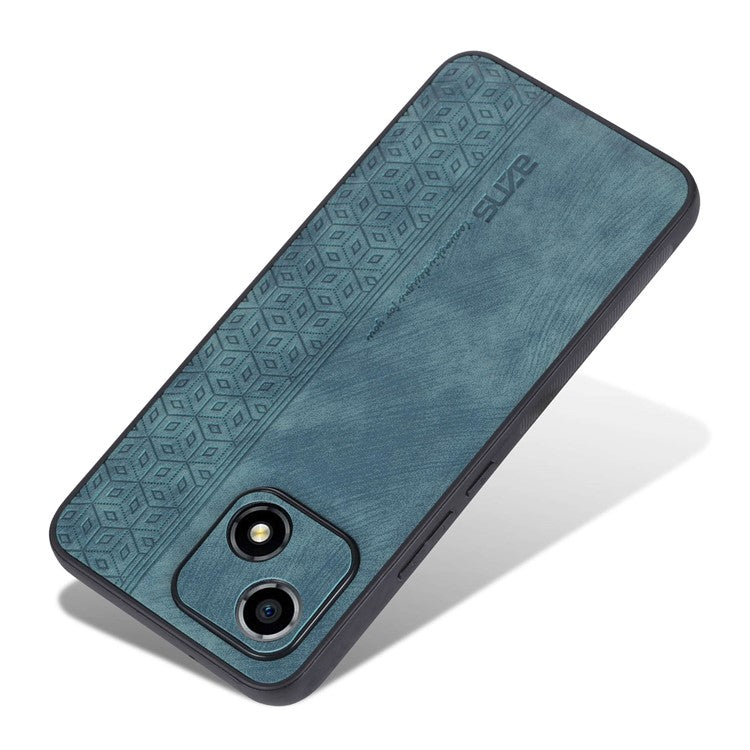 AZNS For Honor Play 30 5G Imprinted Pattern Phone Case Anti-slip Side Edge PU Leather Coated TPU Back Cover - Green