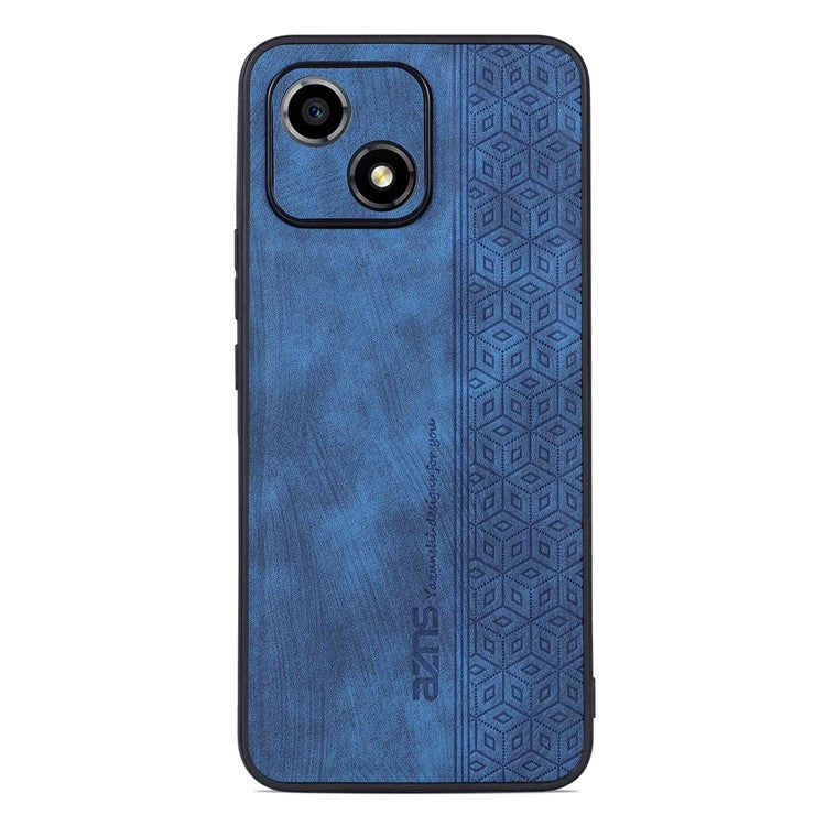 AZNS For Honor Play 30 5G Imprinted Pattern Phone Case Anti-slip Side Edge PU Leather Coated TPU Back Cover - Blue