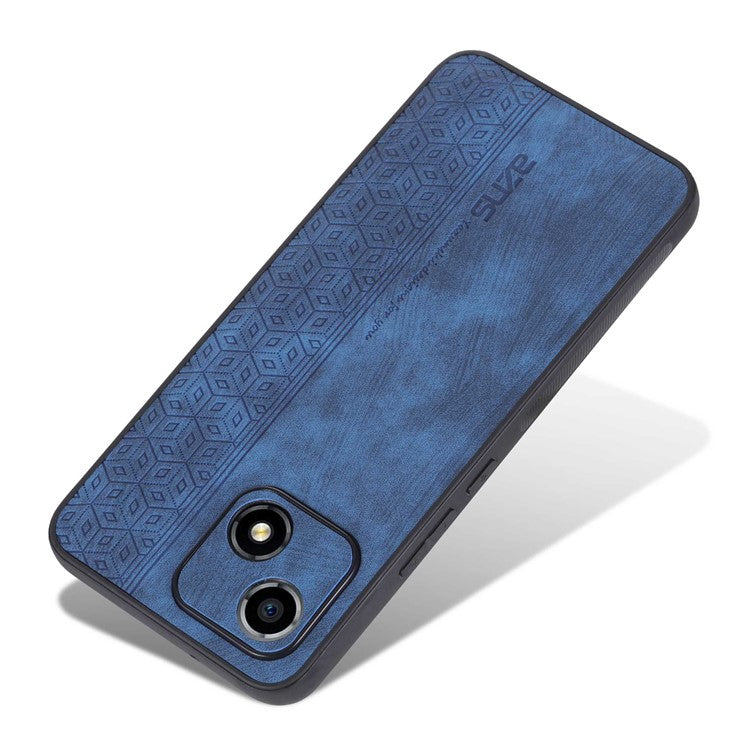 AZNS For Honor Play 30 5G Imprinted Pattern Phone Case Anti-slip Side Edge PU Leather Coated TPU Back Cover - Blue