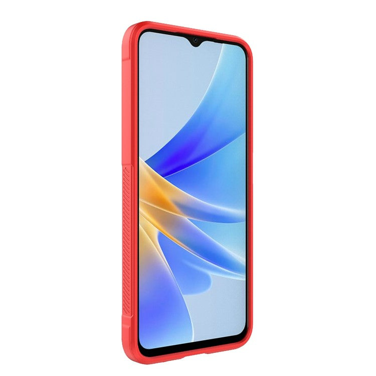 Shockproof Mobile Phone Cover for Oppo A17 4G, Drop Protection Soft TPU Protective Case - Red