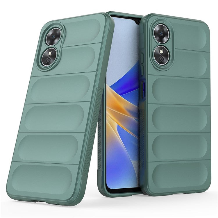 Shockproof Mobile Phone Cover for Oppo A17 4G, Drop Protection Soft TPU Protective Case - Green