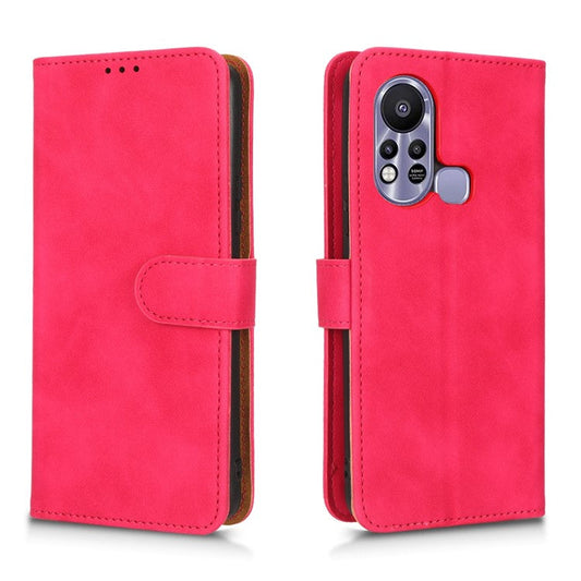 Phone Cover for Infinix Hot 11s, Magnetic Clasp Skin-Touch Feeling PU Leather Wallet Case with Stand Feature - Red