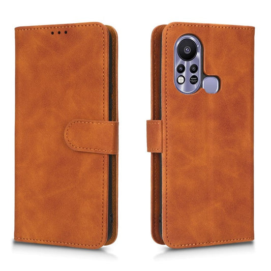 Phone Cover for Infinix Hot 11s, Magnetic Clasp Skin-Touch Feeling PU Leather Wallet Case with Stand Feature - Brown