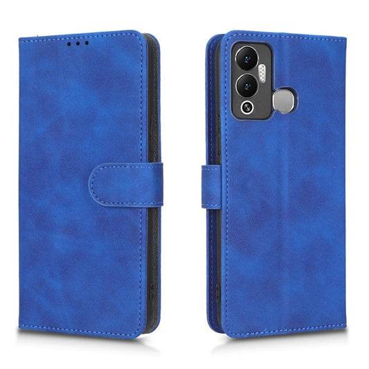 Phone Cover for Infinix Hot 12 Play 4G, Skin-Touch Feeling Book Style PU Leather Wallet Case with Stand Feature - Blue