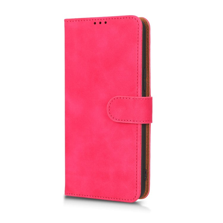Phone Cover for Infinix Hot 12 Play 4G, Skin-Touch Feeling Book Style PU Leather Wallet Case with Stand Feature - Red