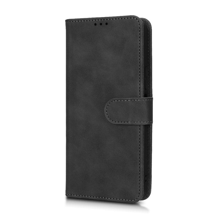 Phone Cover for Infinix Hot 12i 4G, Scratch Proof Skin-Touch Feeling PU Leather Wallet Case with Stand Feature - Black
