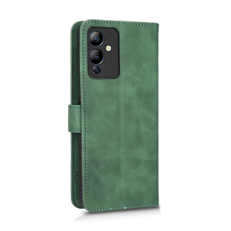 Phone Cover for Infinix Hot 12i 4G, Scratch Proof Skin-Touch Feeling PU Leather Wallet Case with Stand Feature - Green