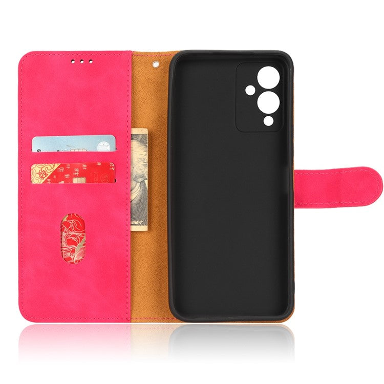 Phone Cover for Infinix Hot 12i 4G, Scratch Proof Skin-Touch Feeling PU Leather Wallet Case with Stand Feature - Red