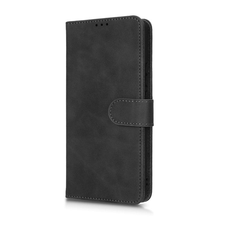 Phone Cover for Infinix Hot 10 Play, Collision Resistant Skin-Touch Feeling PU Leather Wallet Case with Stand Feature - Black
