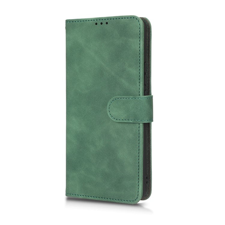 Phone Cover for Infinix Hot 10 Play, Collision Resistant Skin-Touch Feeling PU Leather Wallet Case with Stand Feature - Green