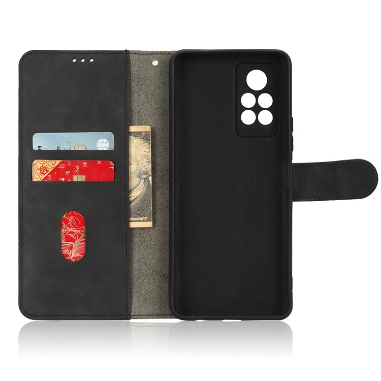 Phone Cover for Infinix Note 11 Pro, Anti-fall Skin-touch Feeling PU Leather Wallet Case with Stand Feature - Black