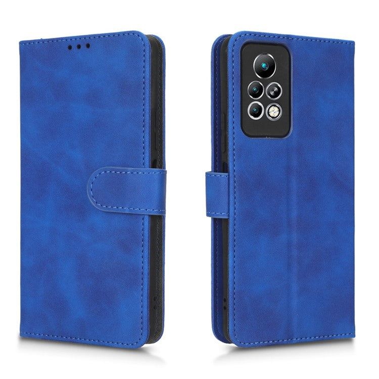 Phone Cover for Infinix Note 11 Pro, Anti-fall Skin-touch Feeling PU Leather Wallet Case with Stand Feature - Blue