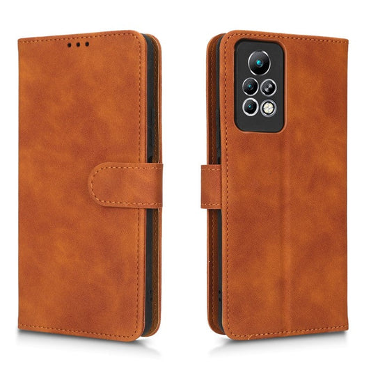 Phone Cover for Infinix Note 11 Pro, Anti-fall Skin-touch Feeling PU Leather Wallet Case with Stand Feature - Brown
