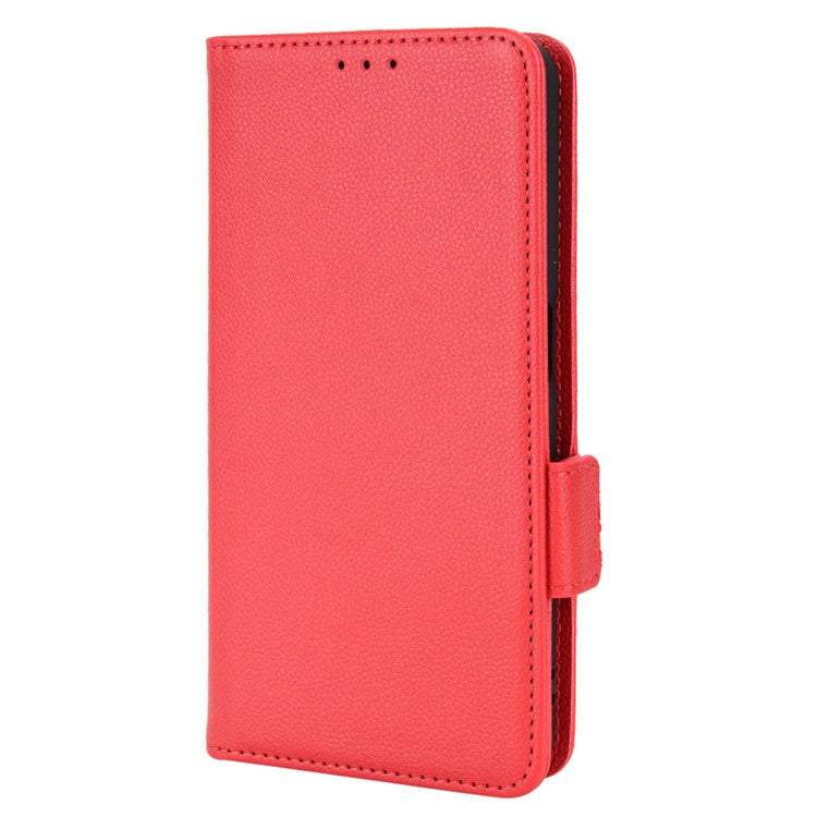 PU Leather Phone Case for Oppo A77 4G / A57 4G / A57e 4G / A57s 4G / A57 (CPH2387) (Taiwan Version), Litchi Texture Stand Wallet Phone Cover - Red