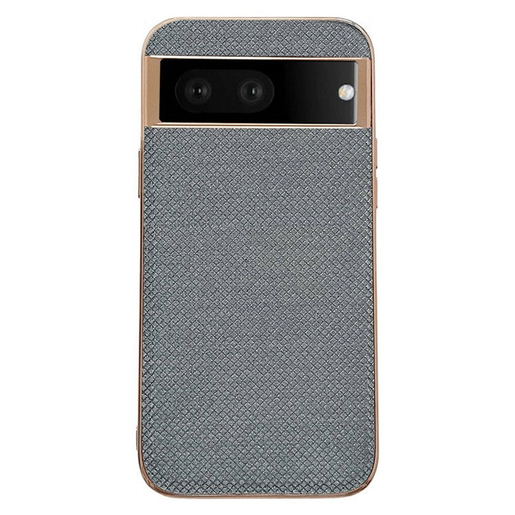 For Google Pixel 6a Electroplating Phone Case Rhinestone Decorated TPU+PU Leather Protective Cover - Black