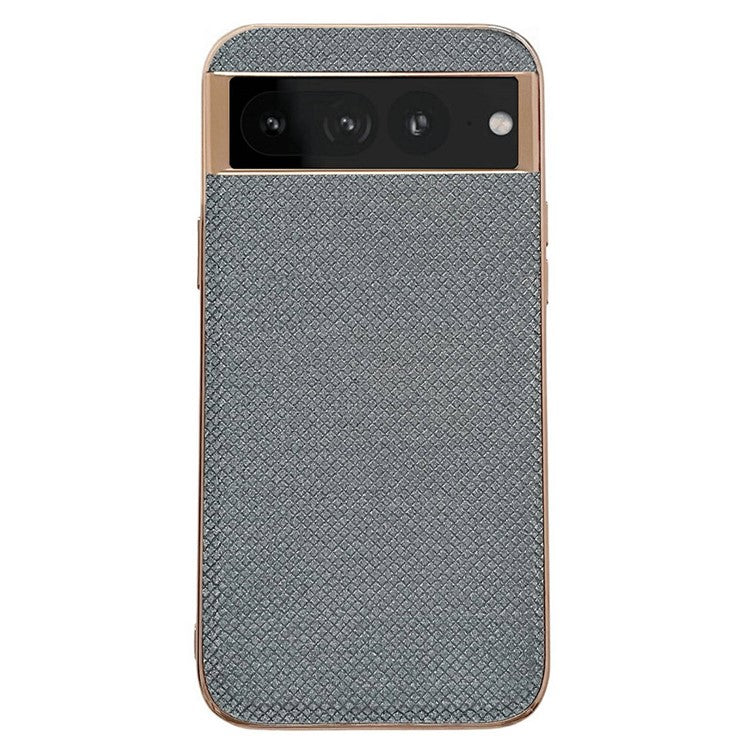 For Google Pixel 7 Pro 5G Phone Case Rhinestone Decorated Electroplating Anti-Drop Phone Shell TPU+PU Leather Cover - Black