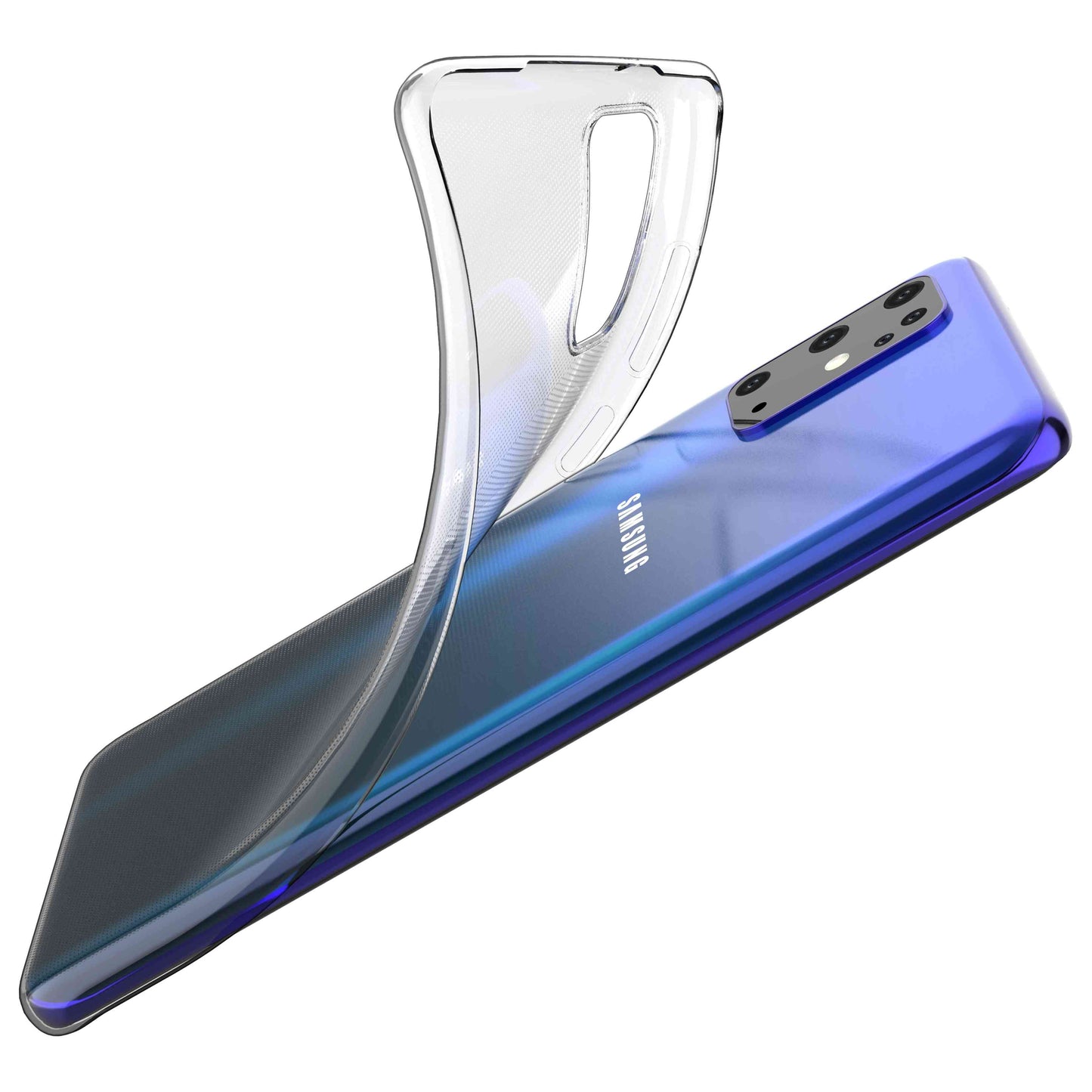 For Samsung Galaxy S20 Plus 4G / 5G Ultra Slim Transparent Soft TPU Phone Case Anti-fingerprint Phone Back Cover