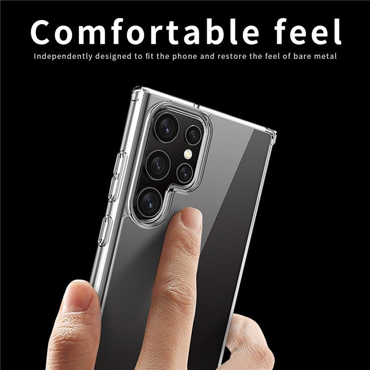 MOFI For Samsung Galaxy S23 Ultra Soft TPU Transparent Phone Case Anti-Yellow Shockproof Protective Smartphone Cover