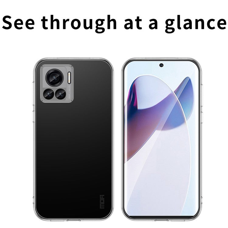 MOFI For Motorola Moto X30 Pro 5G / Edge 30 Ultra 5G Protective Phone Case Transparent Anti-fall TPU Mobile Phone Back Cover