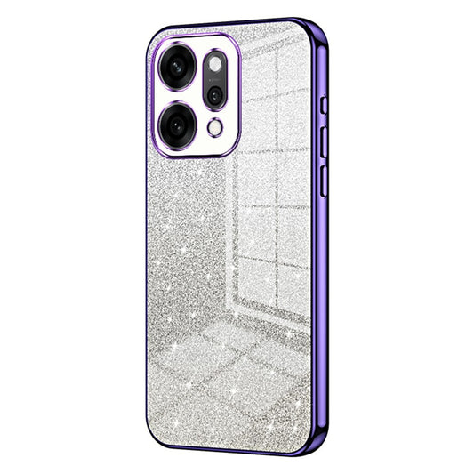 For Oppo Reno14 Pro 5G (Global) Case Electroplating Gradient Glitter TPU Phone Cover - Purple