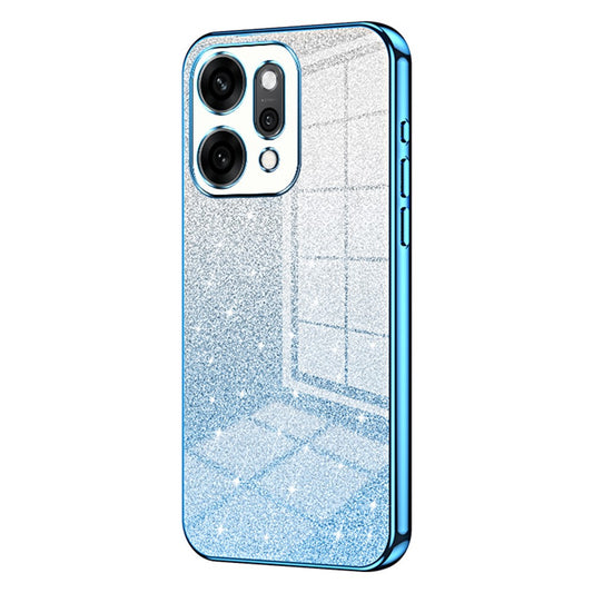 For Oppo Reno14 Pro 5G (Global) Case Electroplating Gradient Glitter TPU Phone Cover - Blue