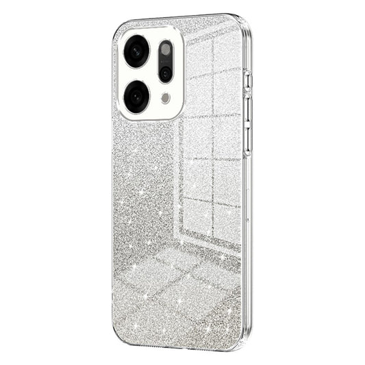 For Oppo Reno14 Pro 5G (Global) Case Electroplating Gradient Glitter TPU Phone Cover - Transparent
