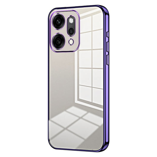 For Oppo Reno14 Pro 5G (Global) Case Electroplating Frame Soft TPU Phone Cover - Purple