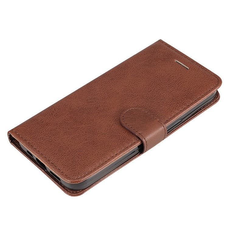 KT Leather Series-2 for OnePlus Ace Pro 5G / 10T 5G Anti-drop PU Leather Flip Wallet Case Solid Color Magnetic Closure Stand Phone Cover with Strap - Brown