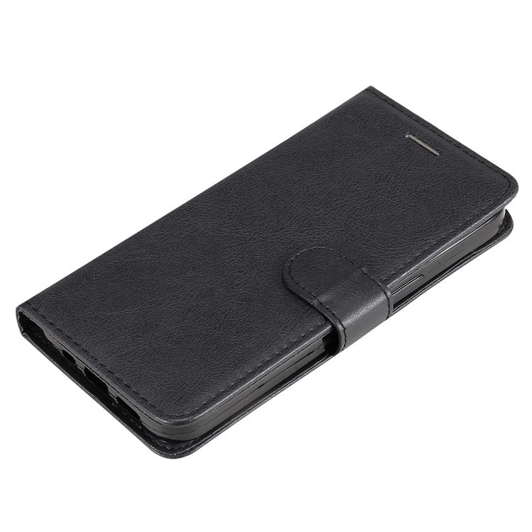 KT Leather Series-2 for OnePlus Ace Pro 5G / 10T 5G Anti-drop PU Leather Flip Wallet Case Solid Color Magnetic Closure Stand Phone Cover with Strap - Black