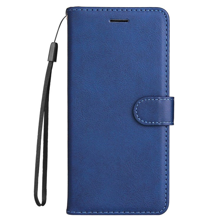 KT Leather Series-2 for OnePlus Ace Pro 5G / 10T 5G Anti-drop PU Leather Flip Wallet Case Solid Color Magnetic Closure Stand Phone Cover with Strap - Blue