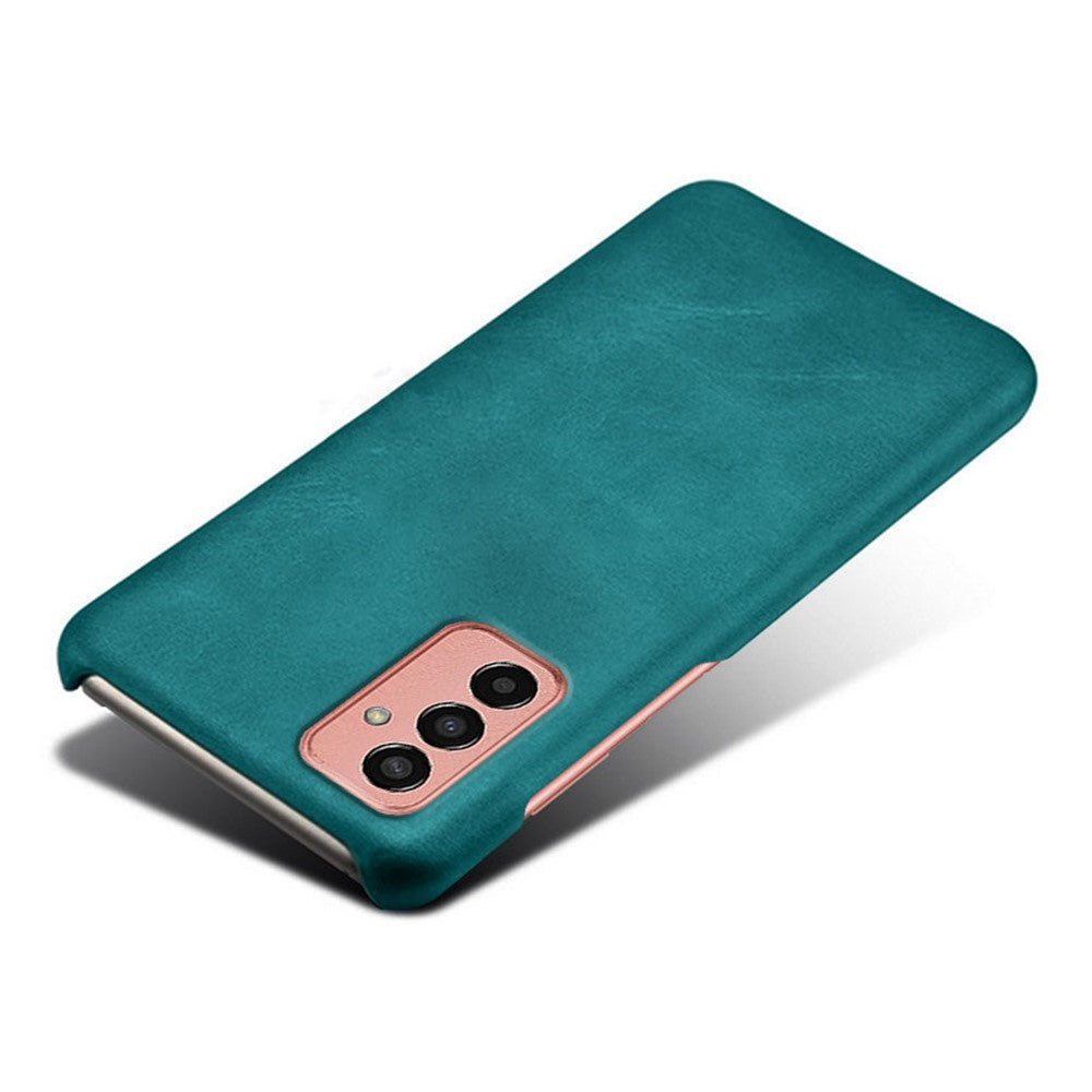 For Samsung Galaxy M13 4G Mobile Phone Cover, Anti-drop Calf Textured PU Leather Coated PC Phone Case - Green
