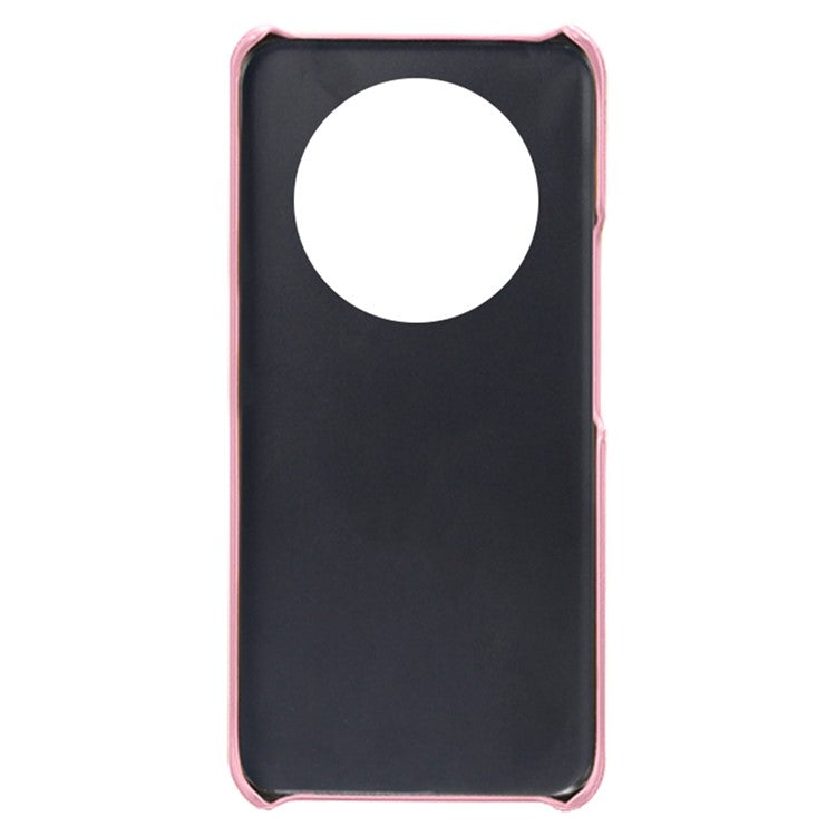 For Honor X40 5G / X9a 5G / Magic5 Lite 5G PU Leather + Hard PC Protective Shell Calf Texture Ultra-Thin Fingerprint-Proof Phone Case - Rose Gold