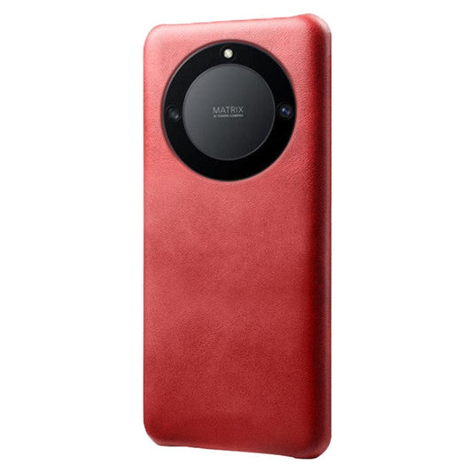 For Honor X40 5G / X9a 5G / Magic5 Lite 5G PU Leather + Hard PC Protective Shell Calf Texture Ultra-Thin Fingerprint-Proof Phone Case - Red