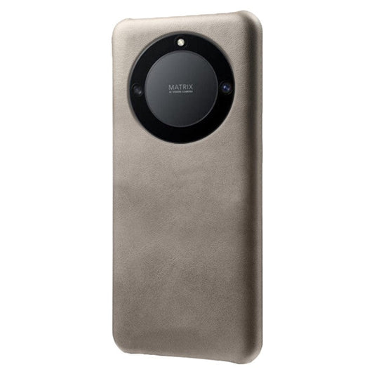 For Honor X40 5G / X9a 5G / Magic5 Lite 5G PU Leather + Hard PC Protective Shell Calf Texture Ultra-Thin Fingerprint-Proof Phone Case - Grey
