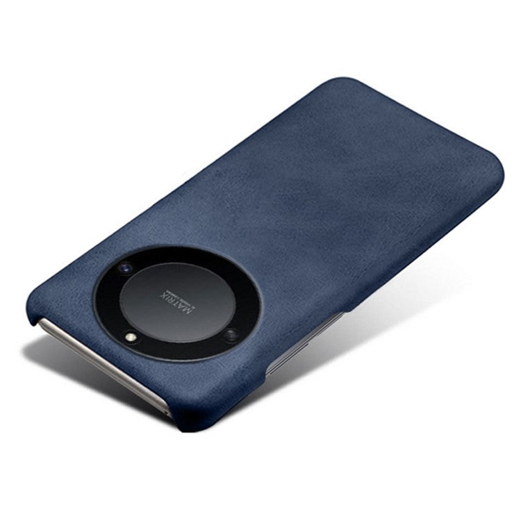 For Honor X40 5G / X9a 5G / Magic5 Lite 5G PU Leather + Hard PC Protective Shell Calf Texture Ultra-Thin Fingerprint-Proof Phone Case - Blue