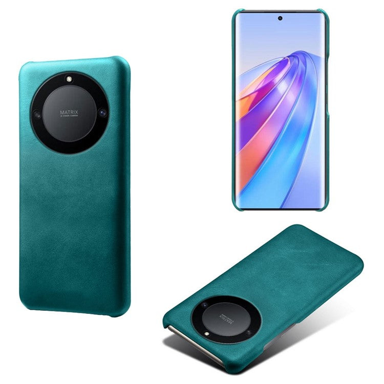 For Honor X40 5G / X9a 5G / Magic5 Lite 5G PU Leather + Hard PC Protective Shell Calf Texture Ultra-Thin Fingerprint-Proof Phone Case - Green