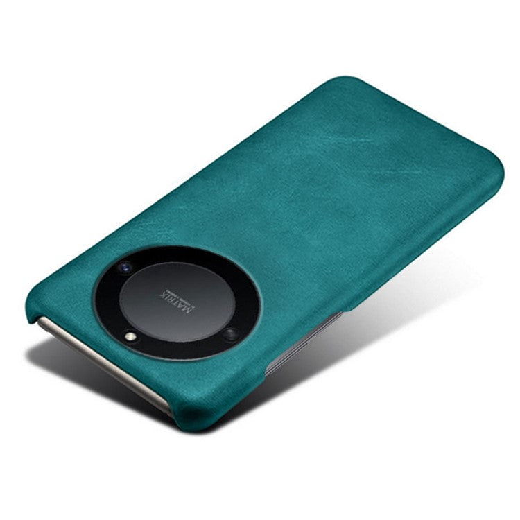 For Honor X40 5G / X9a 5G / Magic5 Lite 5G PU Leather + Hard PC Protective Shell Calf Texture Ultra-Thin Fingerprint-Proof Phone Case - Green