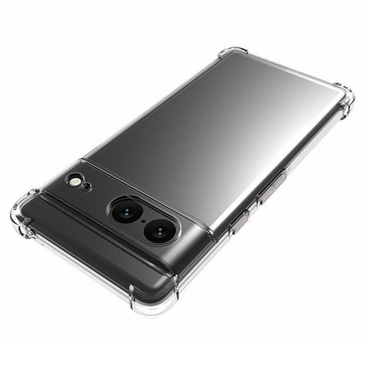 For Google Pixel 7 5G Soft TPU Transparent Phone Case Four Corners Shock Absorption Non-Slip Back Cover