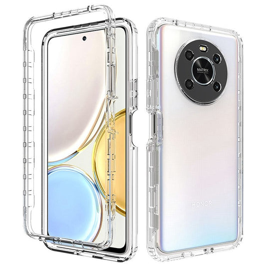 For Honor Magic 4 Lite 5G / X9 5G / X9 4G Transparent TPU + PC Phone Protective Case Stylish Gradient Anti-scratch Cover - Transparent