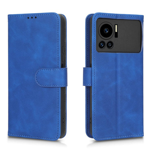For Infinix Note 12 VIP 4G Anti-scratch PU Leather Phone Case Skin-touch Feeling Wallet Stand Magnetic Clasp Cover - Blue