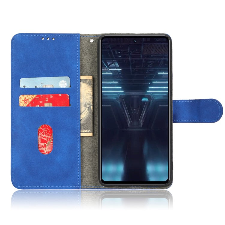 For Infinix Note 12 VIP 4G Anti-scratch PU Leather Phone Case Skin-touch Feeling Wallet Stand Magnetic Clasp Cover - Blue
