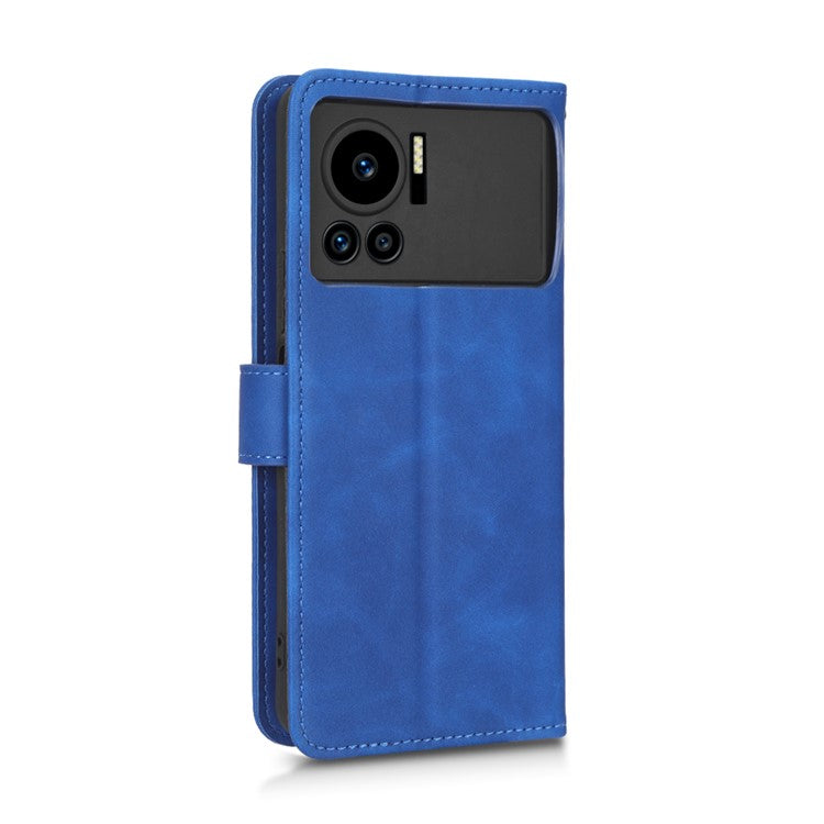 For Infinix Note 12 VIP 4G Anti-scratch PU Leather Phone Case Skin-touch Feeling Wallet Stand Magnetic Clasp Cover - Blue
