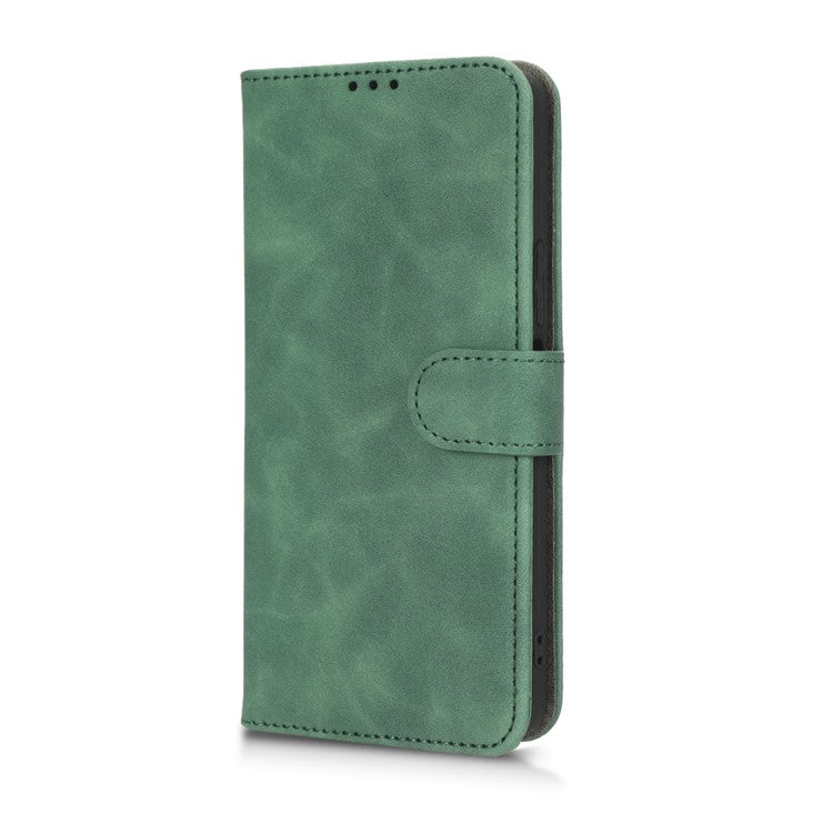 For Infinix Note 12 VIP 4G Anti-scratch PU Leather Phone Case Skin-touch Feeling Wallet Stand Magnetic Clasp Cover - Green