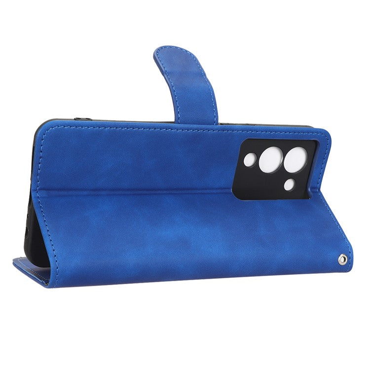 For Infinix Note 12 G96 4G Skin-Touch Feeling Stand Phone Case PU Leather Full Protection Wallet Cover - Blue