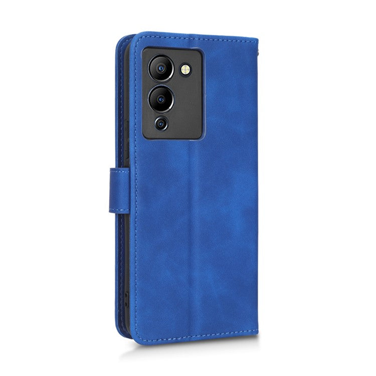 For Infinix Note 12 G96 4G Skin-Touch Feeling Stand Phone Case PU Leather Full Protection Wallet Cover - Blue
