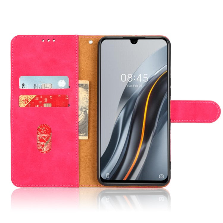 For Infinix Note 12 G96 4G Skin-Touch Feeling Stand Phone Case PU Leather Full Protection Wallet Cover - Red