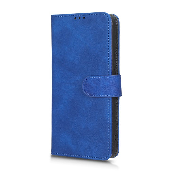 For Infinix Note 12 Pro 4G Stand Wallet Folio Flip Phone Case Skin-touch Feeling PU Leather Shockproof Cover - Blue